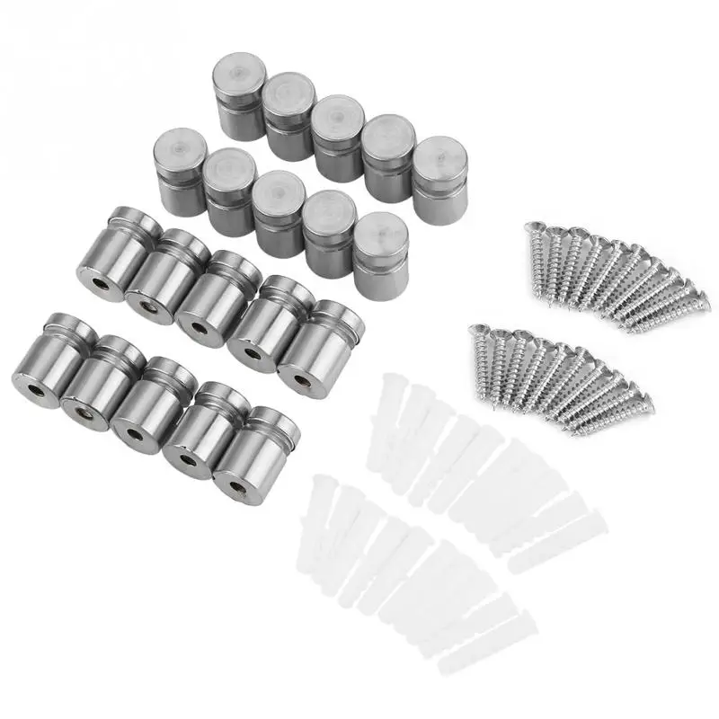 pcs M16 mm Stainless Steel Ss304 Glass Standoff Advertise Fixing Pin Sign Mounting Hardware Screws Aliexpress