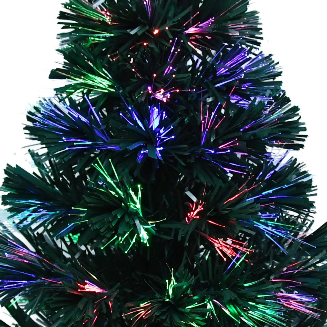 Mini Fiber Optic Tabletop Artificial Christmas Tree with LED Lights Gold Base 24 inch for Mini Christmas Tree