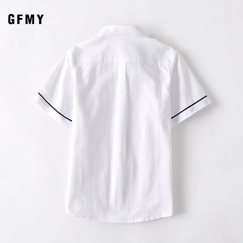 GFMY Kids Boy Shirts Clothes Solid Color 3-11Y Baby Shorts Sleeve Shirt Summer Tops Tees Shirts Children Cotton Blouse boys short sleeve shirts