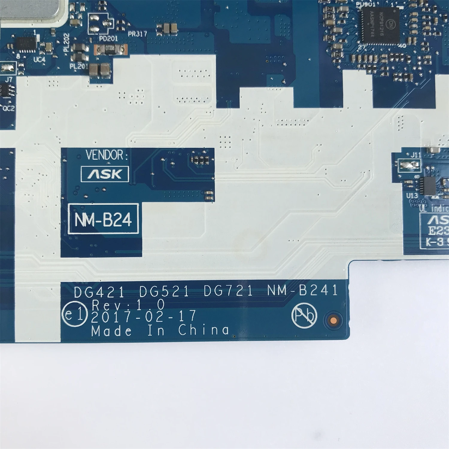 para Lenovo Ideapad 32015isk 320-17isk Laptop Motherboard Dg421 Dg521 Dg721 Nm-b241 com I36006u 4gb-ram 100% Testado 5b20n86787 Placa-mãe para notebook - Imagem 3