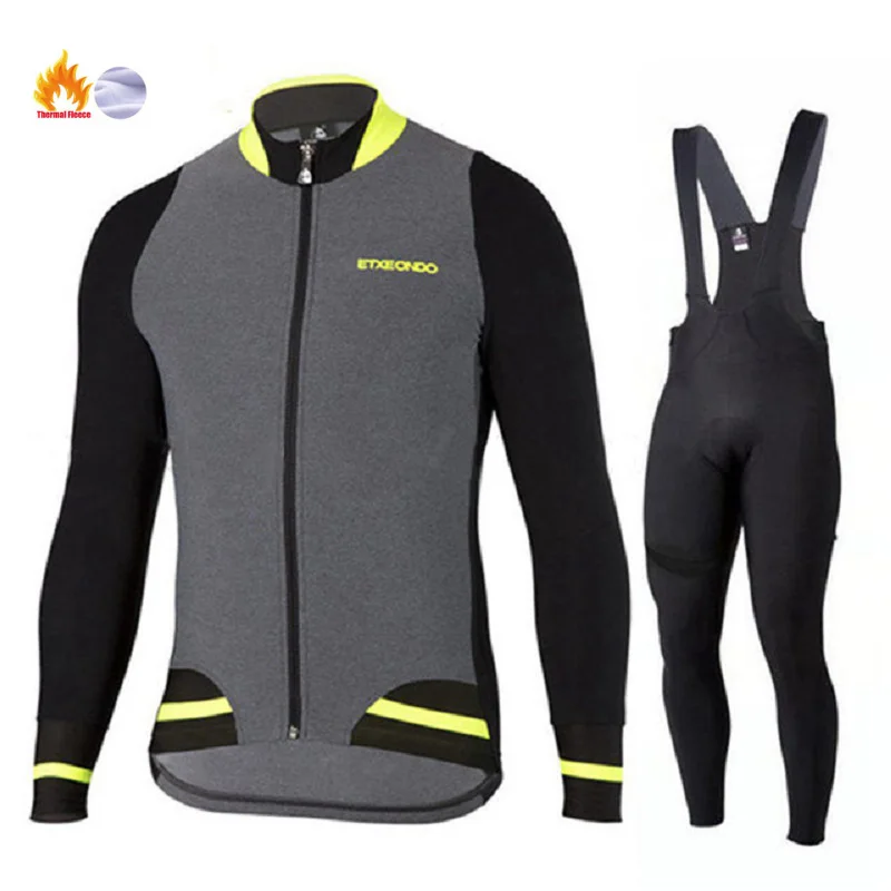 Зимняя Теплая Флисовая качественная одежда Etxeondo для велоспорта, длинный комплект MTB, одежда для велоспорта, спортивная одежда для горного велосипеда, ropa ciclismo
