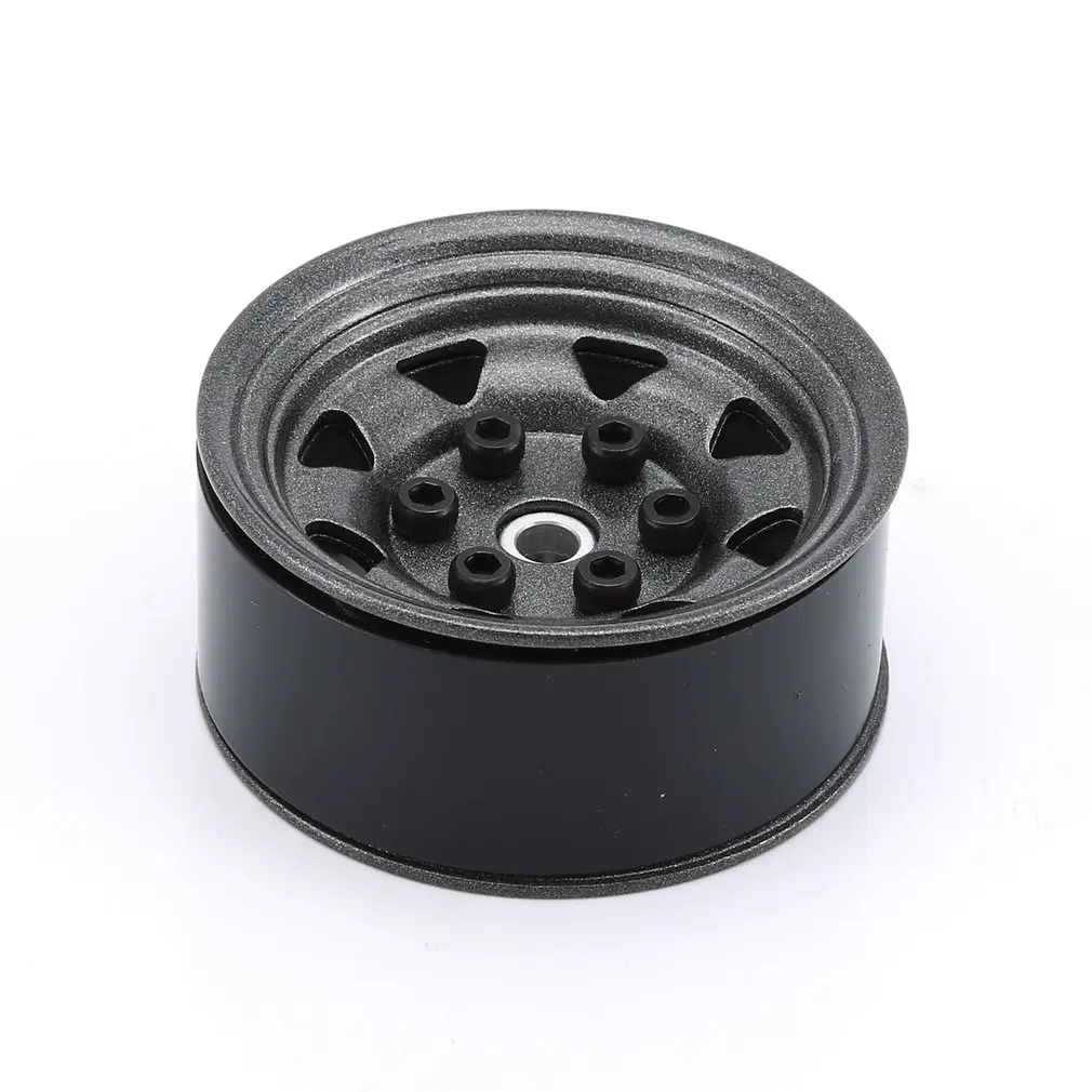 4 ступицы Metalen Velg Beadlock Wiel Hub 1,55 дюймов RC Авто алюминий Zwart Velg voor 1/10 RC Гусеничный Авто модель Speelgoed