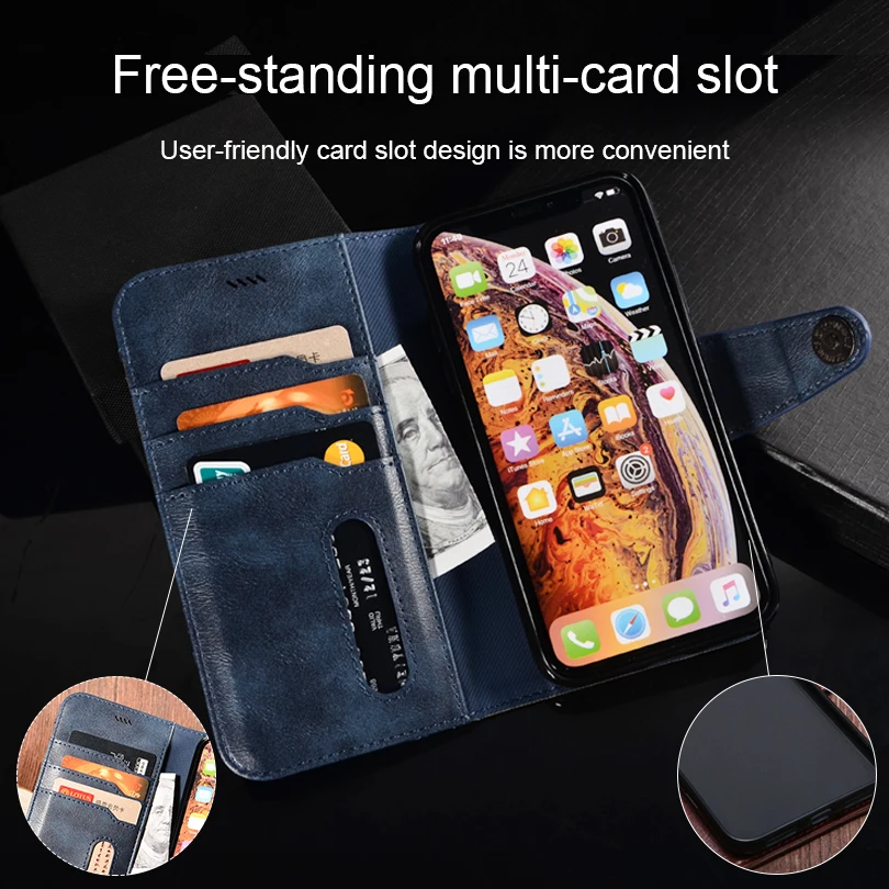 Чехол для Vivo Y85, кожаный чехол на заднюю панель для смартфона, противоударный чехол-книжка на магните, чехол-книжка на Vivo Y85 Y91 Y91i Y95 Y97, чехол