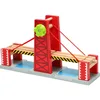 Wooden Train Track Bridge Wooden Railway Set Accessories Racing Tracks Fit For Thomas Educational Toys For Kids 4
