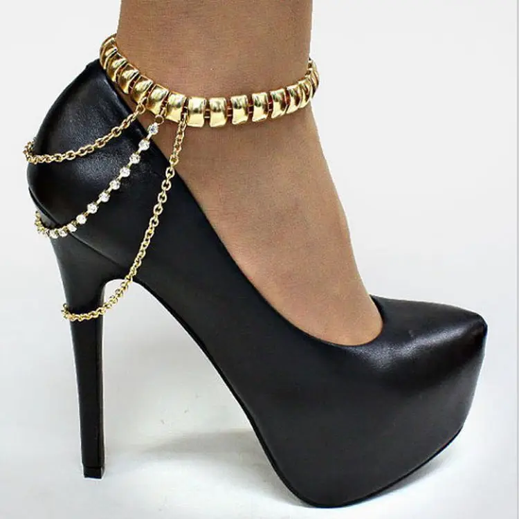 

New Style Anklet Heavy Metal Tassels xiang zuan xie lian Shoe Accessory Fz0007 in Man