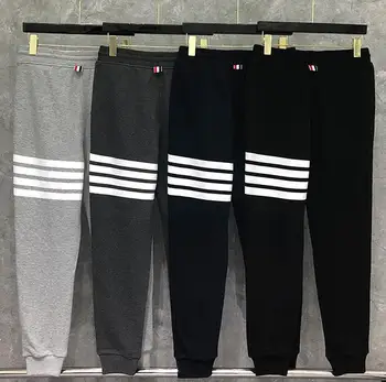 

2020 Fashion TB THOM Brand Sweatpants Men Women Pure Cotton Casual Sports Trousers Tracksuit Bottoms Mens Jogger Track Pants