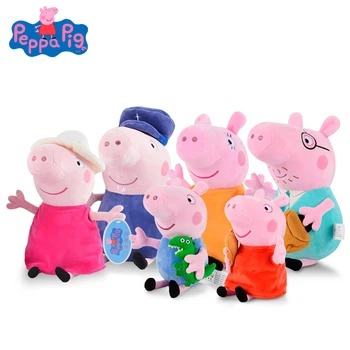 

Peppa Pig Plush Filled Toys Animated Characters George Pig Mother Anime Action Figure Model Birthday Party Decoration Doll Child