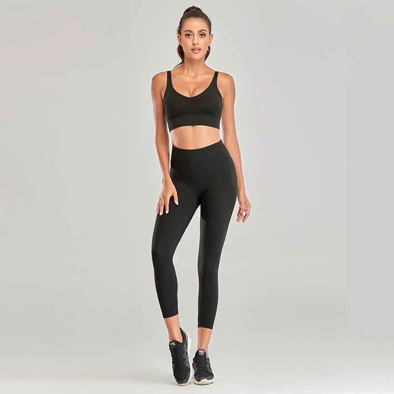 Ropa Deportiva de Yoga para mujer, ropa de gimnasio para correr, medias para principiantes, ropa de Fitness, sostén deportivo sin mangas| | - AliExpress