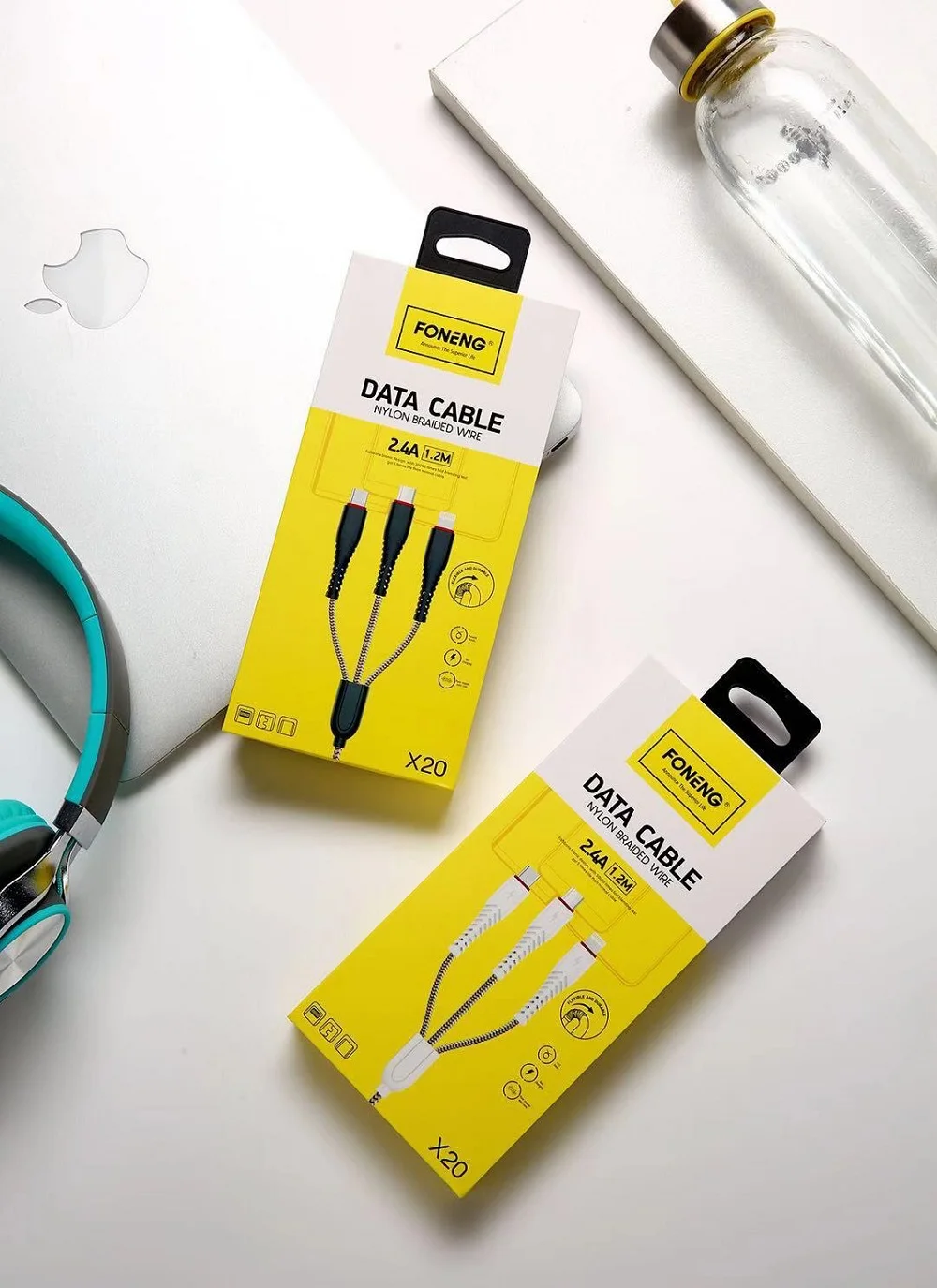Usb-кабель Foneng для iPhone X Xs Max 7 8Plus 2.4A Быстрая зарядка Micro USB/type-C для кабеля для samsung Xiaomi Applle