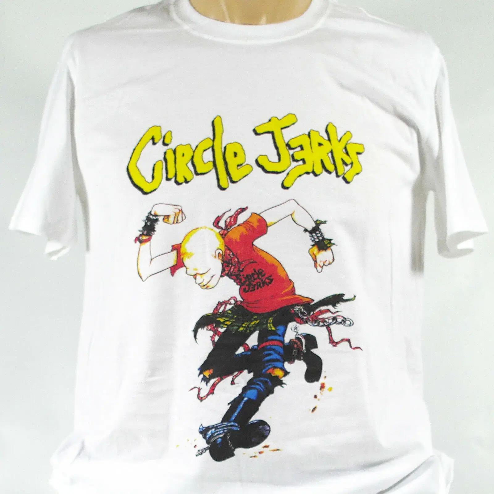 Футболка в стиле панк-рок CIRCLE JERKS футболка с черным флагом оригинальные топы