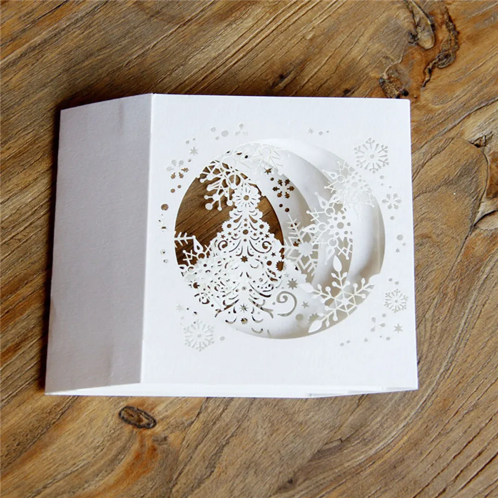 Рождественские открытки ручная работа милый ручной работы 3D всплывающий