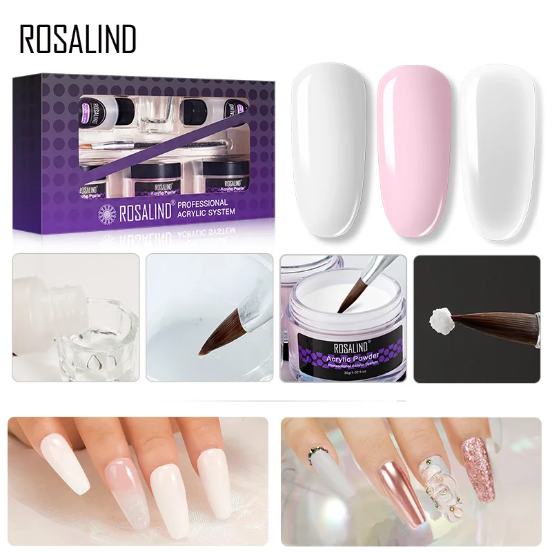 Rosalind Acrylic Powder Kit Nails Builder Powder For Nails Art Design