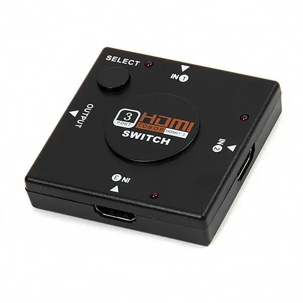 Для HDMI Switcher Three to One Out Mini Square Hdmi Manual Cut 1080p для Video Splitter усилитель| |