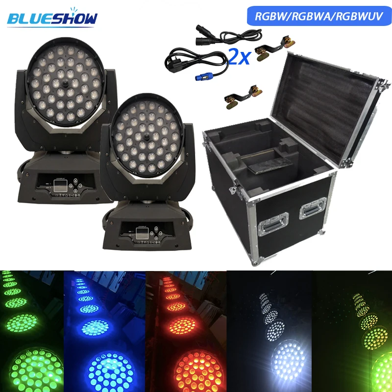 Flight case Led Zoom Wash RGBW 36x12w 4in1 Moving Head Light RGBWA 5in1 Zoom Wash LED Moving Stage Lighting DMX RGBWAUV 6in11