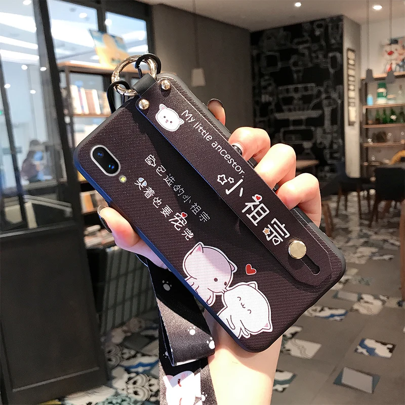 Чехол на запястье для Vivo X21 X21i X23 X27 Pro X7 X9 X9S X20 Plus X23 Fantasy Чехол-держатель для телефона с ремешком на шею