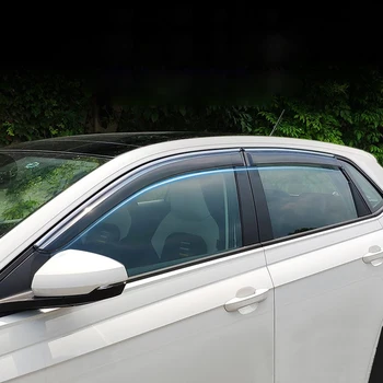 

Car Styling 4PCS Window Visor Rain Shield Guard Deflector Trim For Volkswagen Polo Mk6 Hatchback 2019 2020