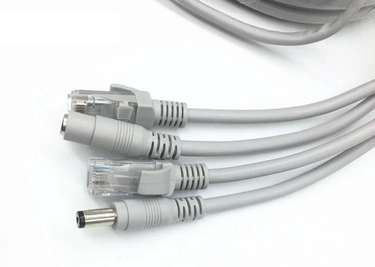 RJ45 Ethernet CCTV кабель Cat5e DC мощность Cat5 Интернет сети LAN кабель ПК компьютер для POE ip-камеры системы Concatenon