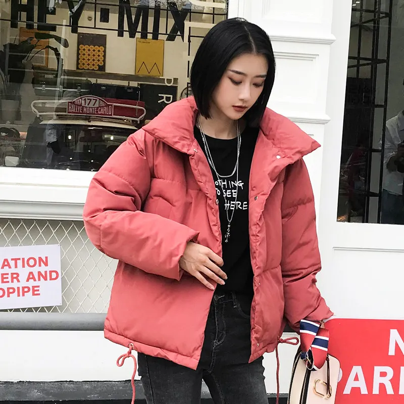 dou sha Woherb Harajuku негабаритная парка для женщин зимнее пальто женская теплая верхняя одежда ватные куртки стеганые пальто Chaqueta Mujer 20207 - Цвет: dou sha