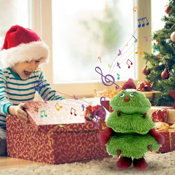

40cm Christmas Singing And Dancing Electric Toy Electric Plush Toy Music Rotating Dancing Tree Christmas Decoration Supplies