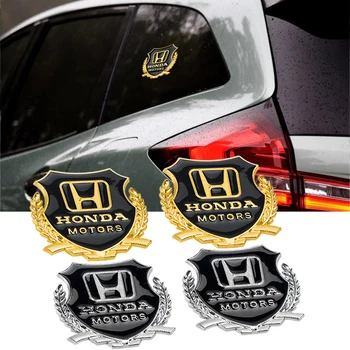 

2pcs 3D Metal Car Styling Side Door Badge Stickers Side Window Emblem Decals For Honda Mugen Civic City Accord Odyssey Spirior