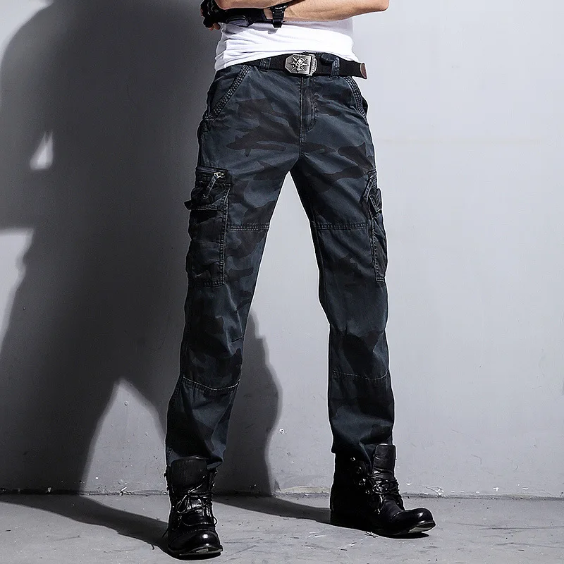 

ICPANS European American Army Tactical Military Pants Jeans Camouflage Cargo Pants Men's Trousers Many Pockets Male Forces