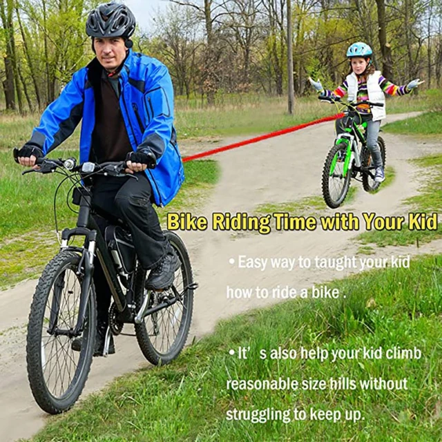 Cycling Pull Strap Mountain Bike Rally Rope Nylon Tow Rope Bicycle Elastic  For Kids Outdoor Cycling