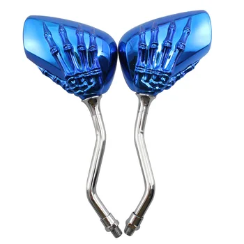 

Universal Pair Motorcycle RearView Mirror Skeleton Skull Hand Claw Side Rear View Mirrors For Suzuki Kawasaki Honda