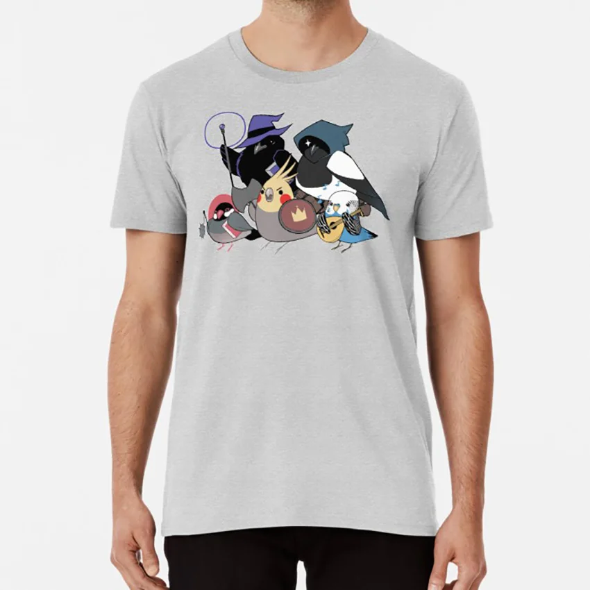 

D&D Birds T shirt dnd dungeons and dragons gaming tabletop birds crow magpie cockatiel java finch budgie