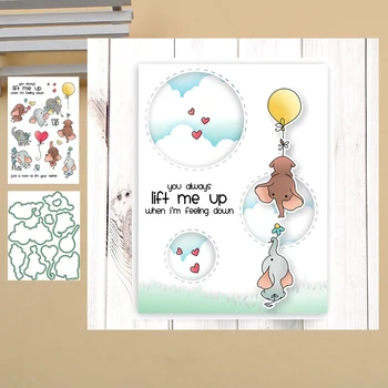 

Lucky Goddess Flying elephant Metal cutting dies and stamp Scrapbook paper craft knife mould blade punch stencils dies 2019