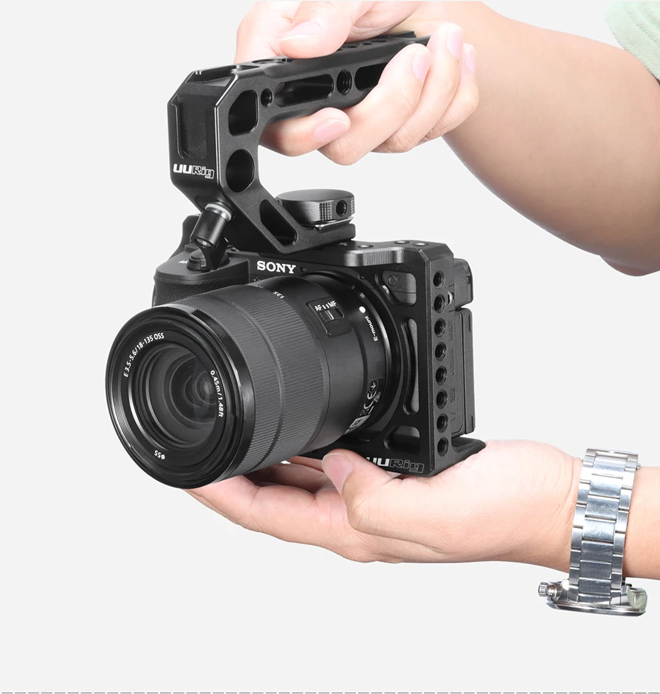 UURig C-A6600 камера клетка для sony A6600 1/4 резьба отверстие для верхней ручки монитор микрофон Светодиодный светильник Холодный башмак крепление Защитная клетка