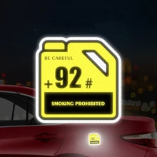 Мультяшные светоотражающие наклейки для топливного бака, Предупреждение ющие о безопасности, светоотражающие ленты для бензинового типа, добавленные изменения в направлении царапин