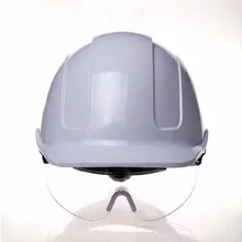Защитный строительный шлем с защитными стеклами ABS, антиударный Флуоресцентный светильник, задний строительный деревообрабатывающий