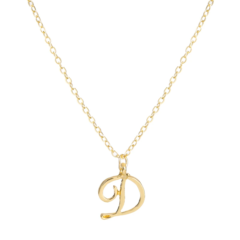 26 Letters Pendant Necklaces For Women Simple Fashion Tiny Dainty Heart Initial Necklace Name Jewerly Accessories Girl Gift