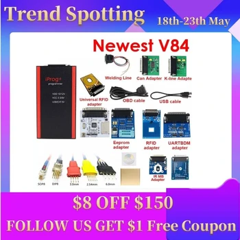 

V84 Iprog Pro Support IMMO+Mileage Correction+Airbag Reset till year 2019 Replace Car prog Full Digiprog III Iprog Programmer