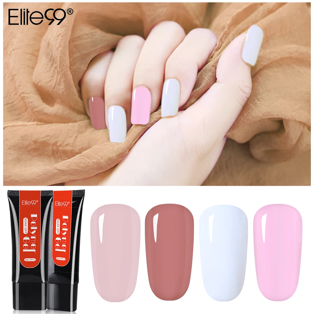 Elite99 Acrylic Poly Extension Gel Quick Building Gel Polish Clear Pink Nail Tips UV Builder Gel Finger Extend Builder Nail Gel