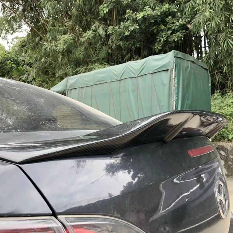 Для Mazda 6 спойлер 2009 2010 2011 2012 2013 года глянцевое углеродное волокно/frp зад крылом R стиль спойлер, аксессуары