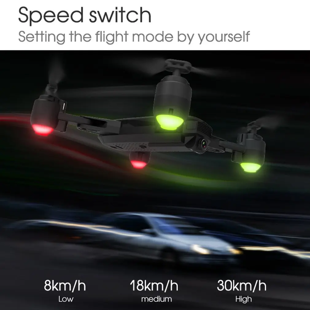 H1W Радиоуправляемый Дрон Квадрокоптер 1080P 2,4G Wifi FPV самолет оптическое позиционирование Безголовый один ключ возврат складной VR живой полет
