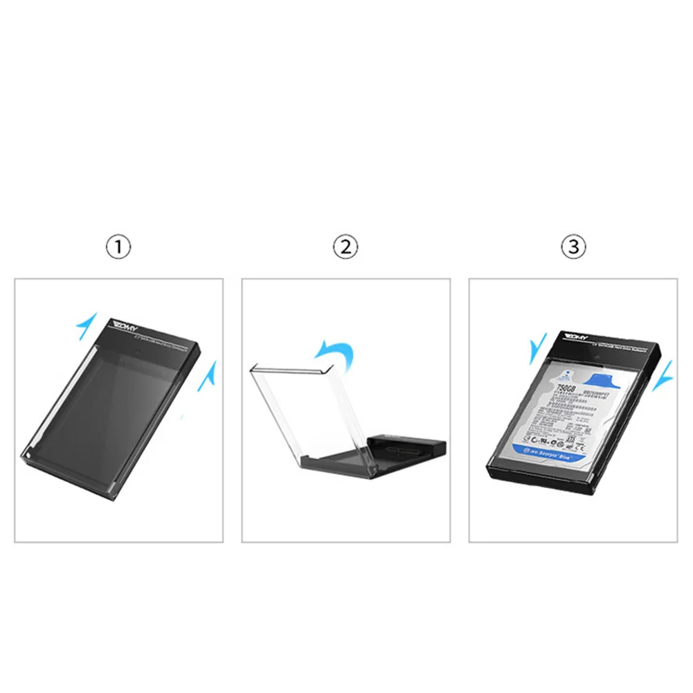 2,5 дюймовый SATA USB 3,0 5 Гбит HDD корпус жесткого диска чехол Коробка для ПК ноутбука