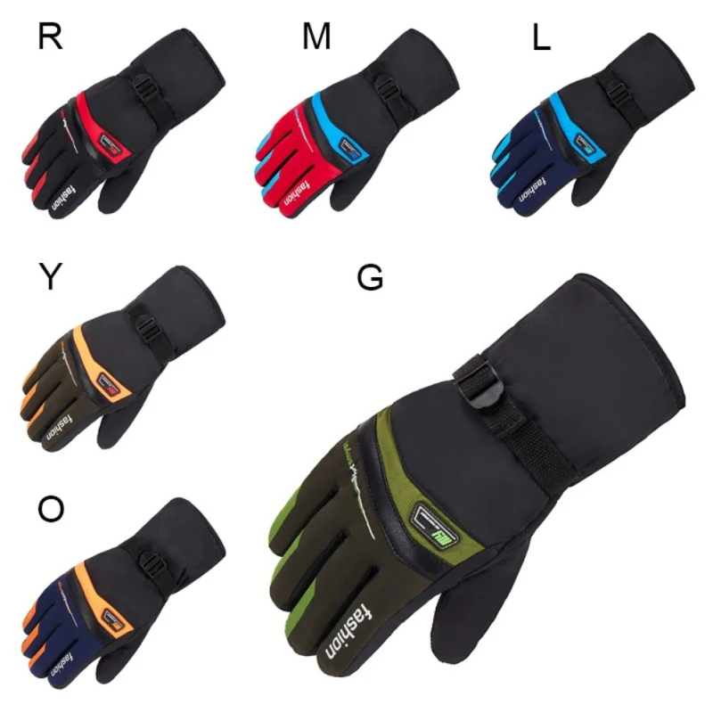 Skiing Unisex Winter Gloves Warm Waterproof Windproof Ski Gloves Fleece Snowboard Gloves Sports Motorcycle Riding Snow Gloves