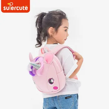 

2~5 Years Old Cute Mochila Unicorn Waterproof Backpack Girls Bags Anti-Lost Traveling Outdoor for Kids Gift Bag High Quality