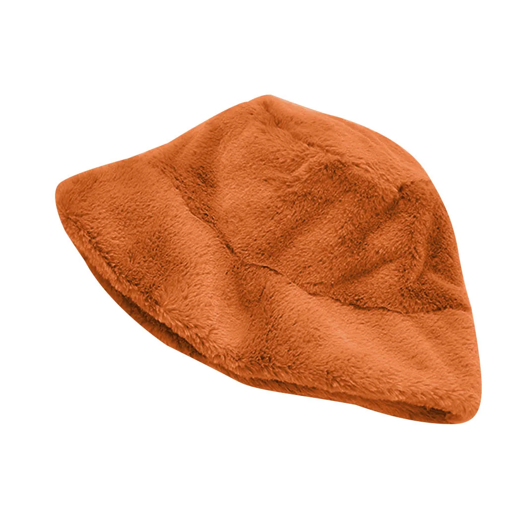 Женская шапка из искусственного меха, зимняя шапка-ведро для женщин и девушек, модная однотонная утолщенная мягкая теплая шапка для рыбалки, шапка для отдыха на открытом воздухе f5