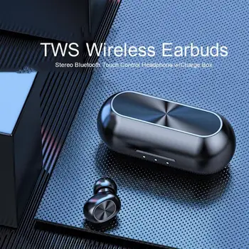 

TWS Wireless Bluetooth Earphones Earbuds Stereo Bluetooth Touch Control Headphone w/Charge Box Earmuffs Charge Cable Kit