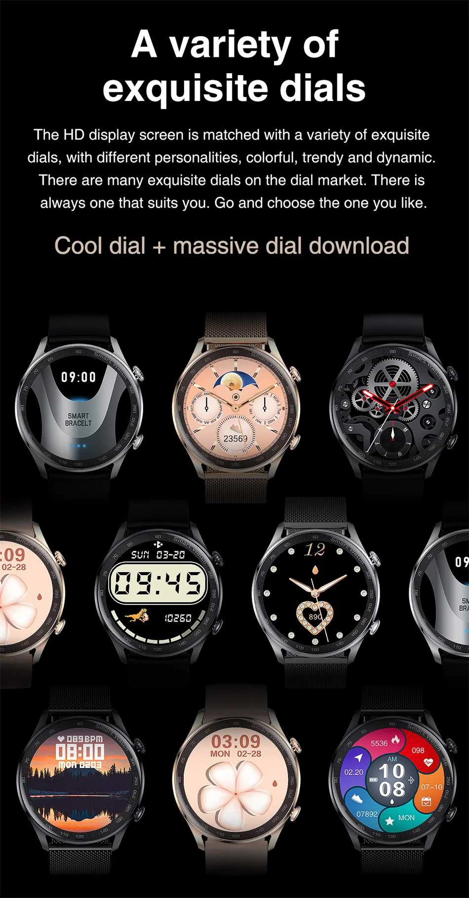2022 New Bluetooth Call Smart Watch Men Women Heart Rate Monitor Fitness Tracker Music Player 1.36Inch 390*390 HD Smartwatch+Box
