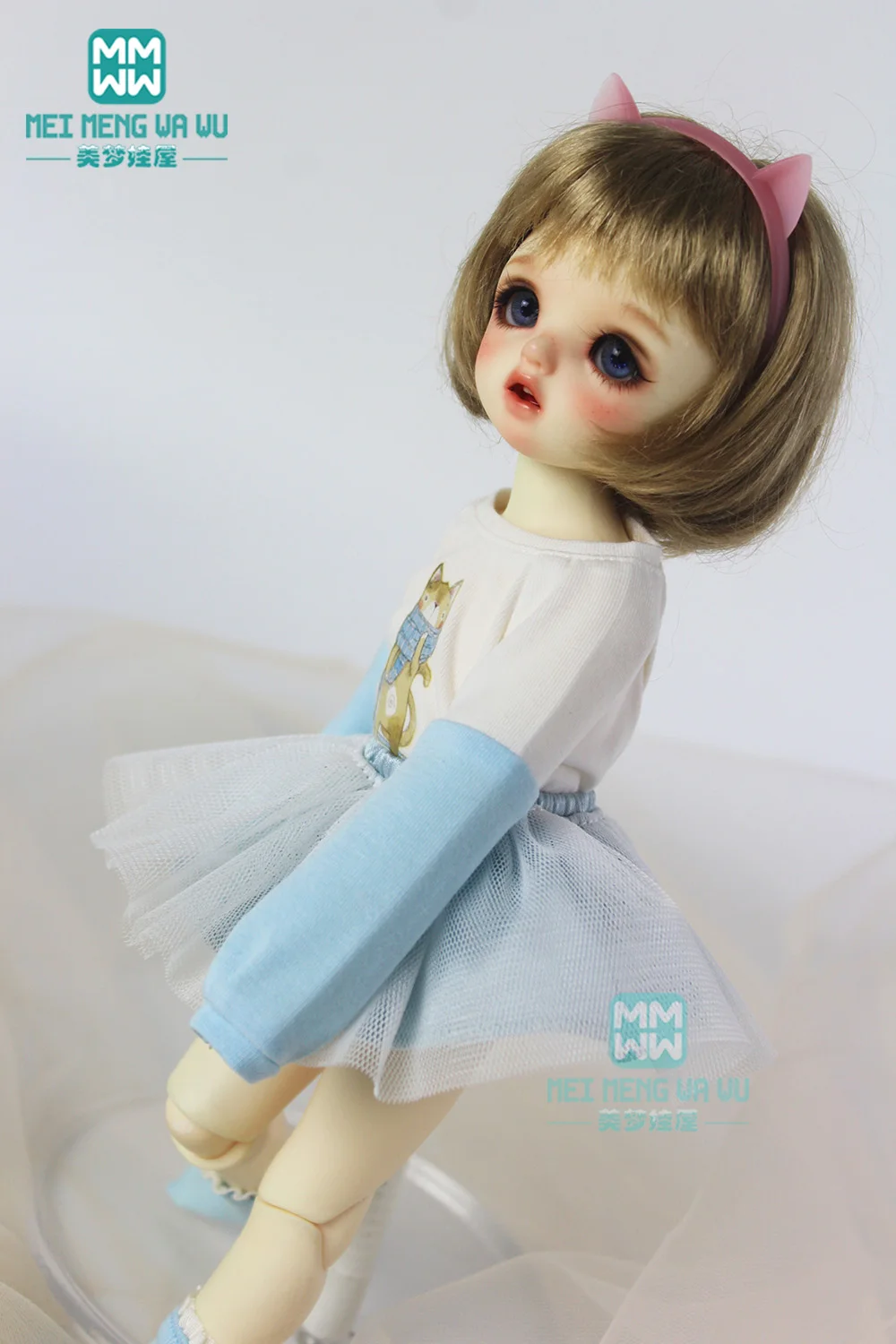 BJD аксессуары для 30 см 1/6 BJD YOSD Кукла одежда мода три части носить Джемперы, пряжа юбка, носки
