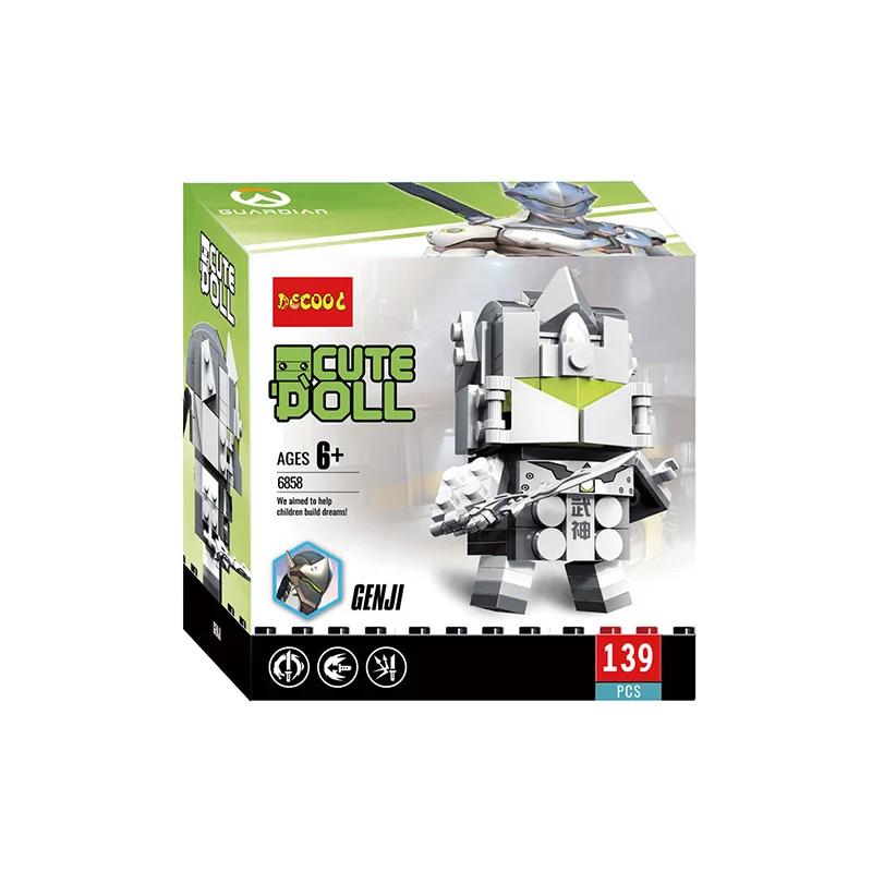 6858 without box Мини-кирпичи Hanzo Pharan Reinharot, строительные блоки, Модель игры, блоки для головы, милая кукла для детей, игрушки 6849 - Цвет: 6858 without box