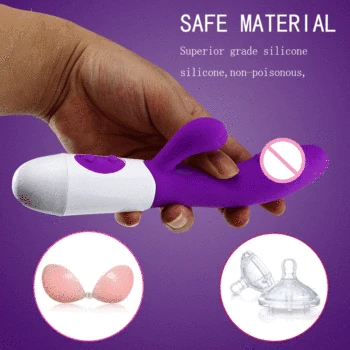 Man nuo Silicone G Spot Dildo Rabbit Vibrator Dual Vibration 10 Speeds Female Vagina Clitoris Massager Adult Sex Toys For Women 2