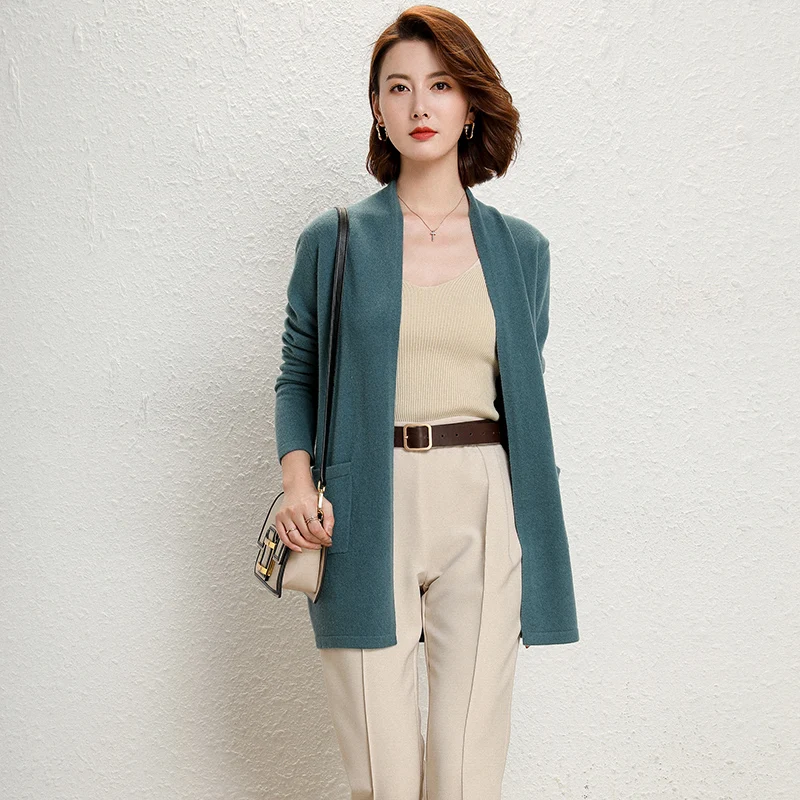 Top Grade Soft Sweaters Women 100% Wool  Knit