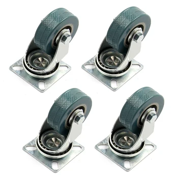 

Big deal 4 x Heavy Duty 50x17mm Rubber Swivel Castor Wheels Trolley Furniture Caster Brake
