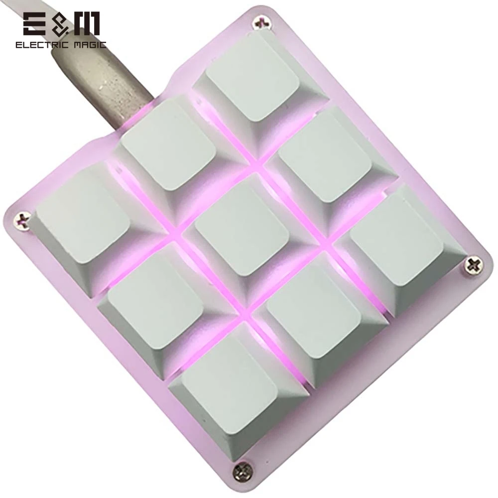 blank red axis 9 клавиш макро OSU программируемая RGB подсветка механическая клавиатура электрический конкурс игра ПК ноутбук MAC WIN Geeker Outemu переключатель - Цвет: blank red axis