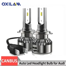 2 шт. автомобильная светодиодная лампа для фары для авто H1 H7 Canbus 9005 HB3 9006 HB4 H4 светодиодный налобный фонарь 6000K для Audi A3 A4 B5 B6 B8 A5 A6 C5 C6 S4